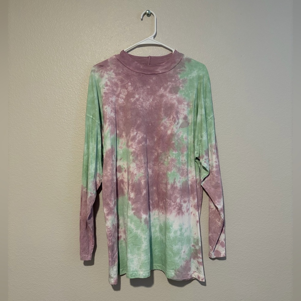Free People - We The Free Tie-Dye Oversized Long Sleeve Top